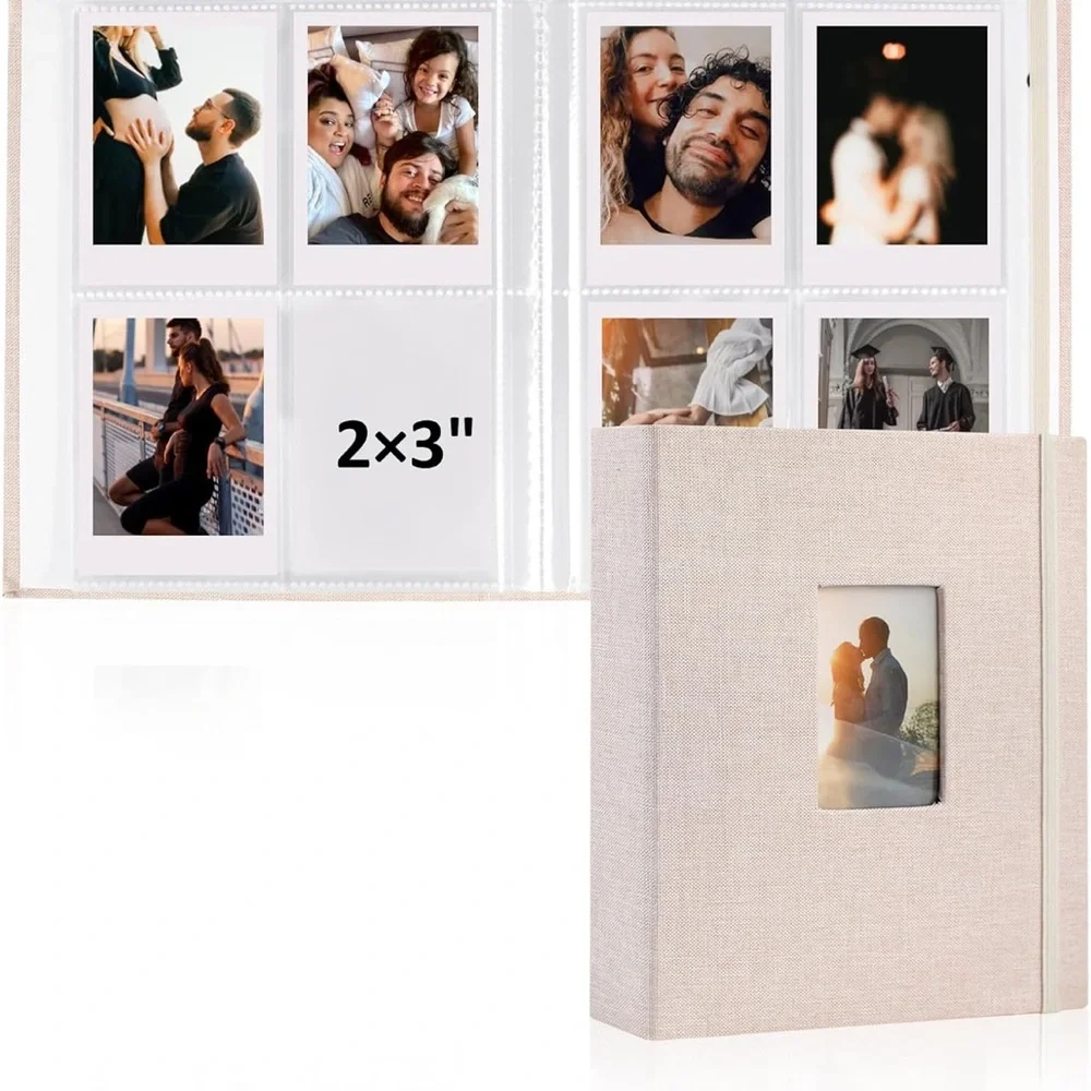 2 Beige Photo Album with 2x3